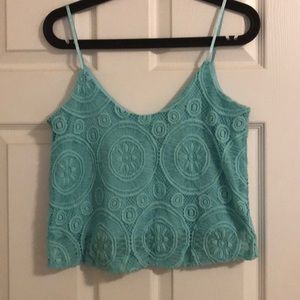 Sea foam green crop top